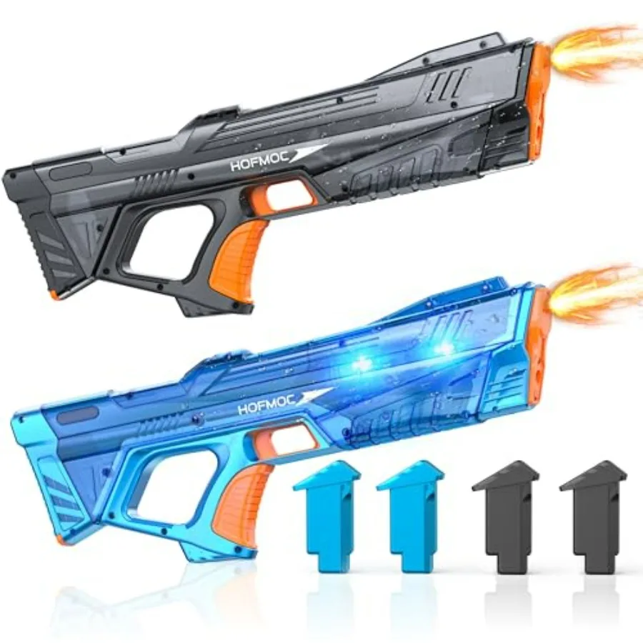 Outdoor electric water guns for kids and adults, 2-pack IPX6 waterproof squirt guns in blue and red, high-pressure spray with 4
Outdoor electric water guns for kids and adults, 2-pack IPX6 waterproof squirt guns in blue and red, high-pressure spray with 4