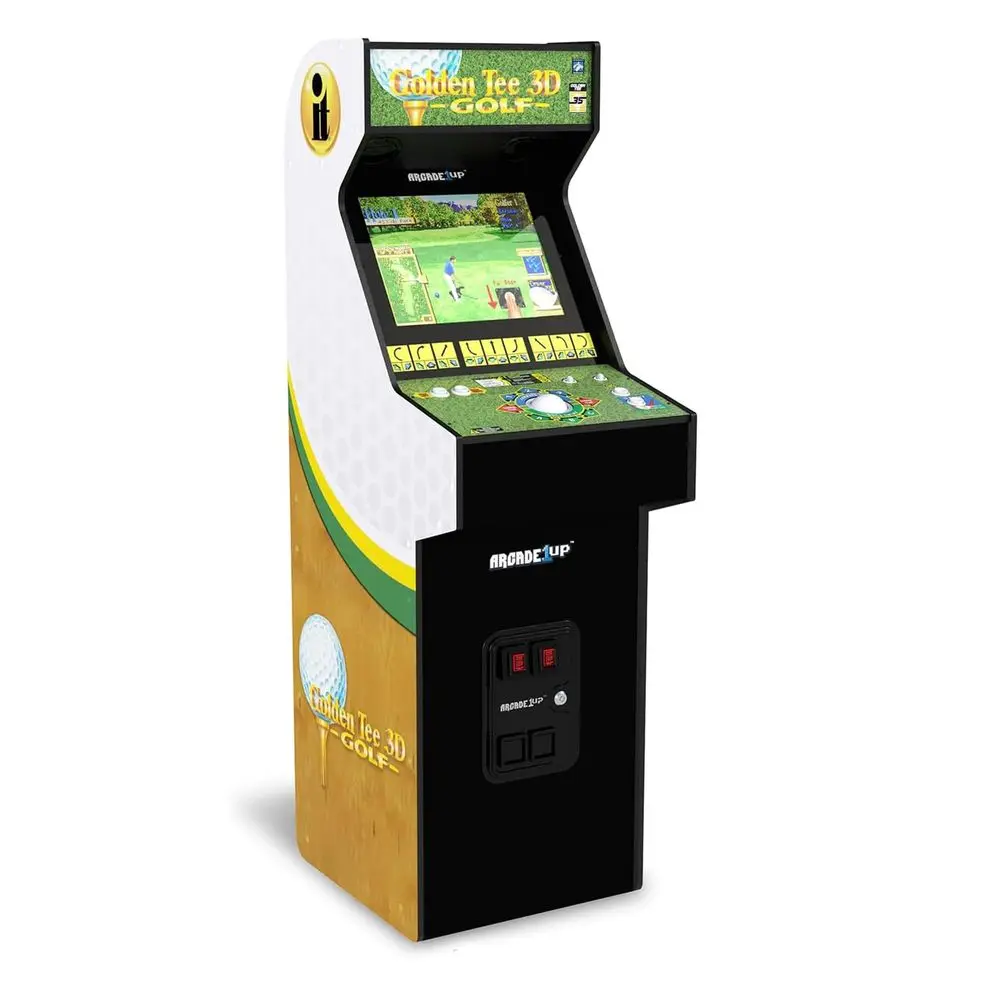 Golden Tee 3D Deluxe Arcade Machine, Built for Your Home, Over 5FootTall Cabinet with 8 Classic Games
Golden Tee 3D Deluxe Arcade Machine, Built for Your Home, Over 5FootTall Cabinet with 8 Classic Games