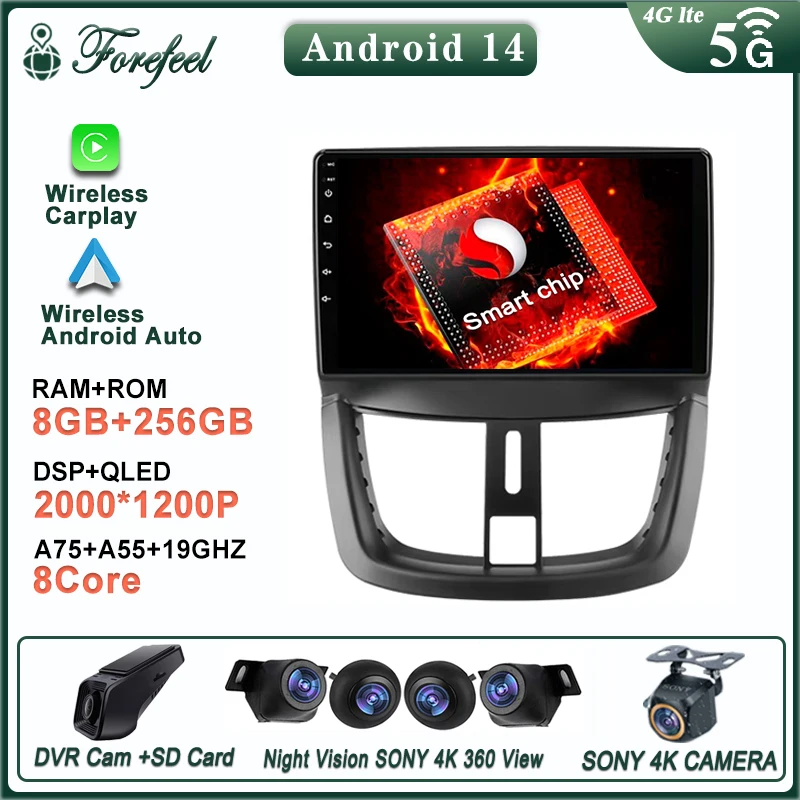 Android 14 For Peugeot 207 207CC 2006 - 2015 Navigation GPS Auto radio No 2din DVD Dash Cam HDR wireless CarPlay Head Unit
Android 14 For Peugeot 207 207CC 2006 - 2015 Navigation GPS Auto radio No 2din DVD Dash Cam HDR wireless CarPlay Head Unit