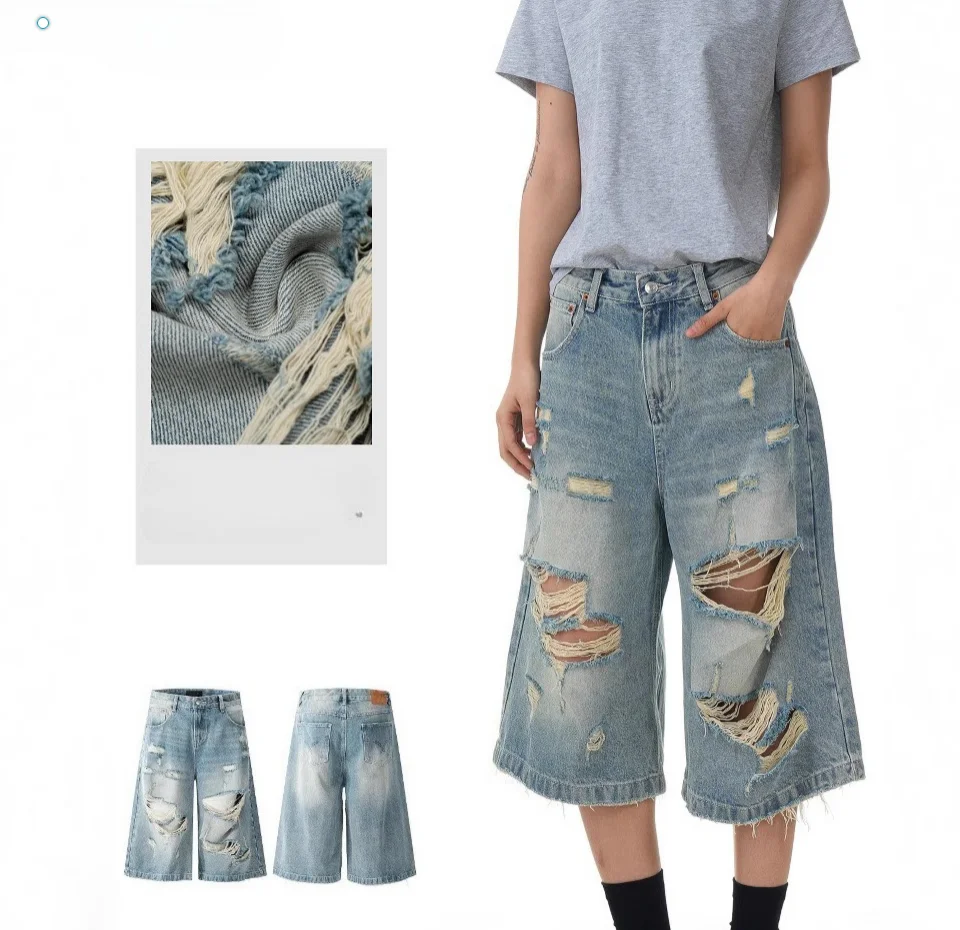 Trendy Denim Shorts Women's High-Waisted Vintage Petite Loose-Fit Straight-Leg Slimming Five-point Pants Summer Style
Trendy Denim Shorts Women's High-Waisted Vintage Petite Loose-Fit Straight-Leg Slimming Five-point Pants Summer Style