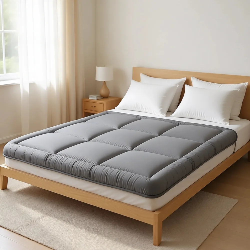 Japanese Floor Futon Mattress 3 Inch Grey Tatami Foldable Portable Roll Up Sleeping Pad Twin Size
Japanese Floor Futon Mattress 3 Inch Grey Tatami Foldable Portable Roll Up Sleeping Pad Twin Size