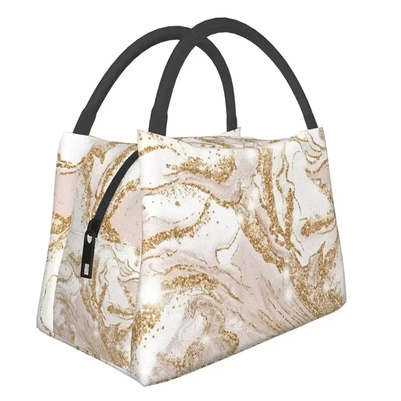 Blue And Gold Marble Texture Portable Lunch Box for Women Waterproof Geometric Abstract Pattern Cooler Thermal Food Lunch Bag
Blue And Gold Marble Texture Portable Lunch Box for Women Waterproof Geometric Abstract Pattern Cooler Thermal Food Lunch Bag