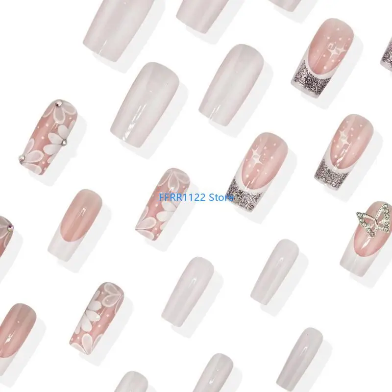 Y1UF 3D Rhinestones Butterfly White Floral 24Pcs Press on for Women Who Love DIY Art and Festive Occasion
Y1UF 3D Rhinestones Butterfly White Floral 24Pcs Press on for Women Who Love DIY Art and Festive Occasion