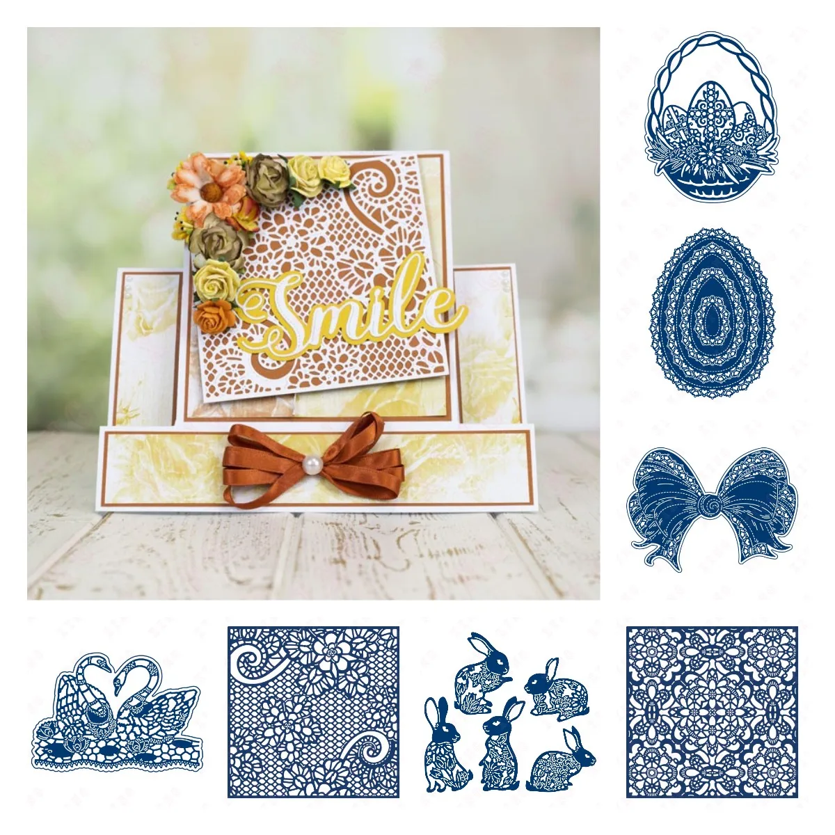 New Diy Antique Lace Bunny Blooms Metal Cutting Dies Eggs-quisite Elegance Die Set Swan Song Spring Basket Bountiful Bow Molds
New Diy Antique Lace Bunny Blooms Metal Cutting Dies Eggs-quisite Elegance Die Set Swan Song Spring Basket Bountiful Bow Molds