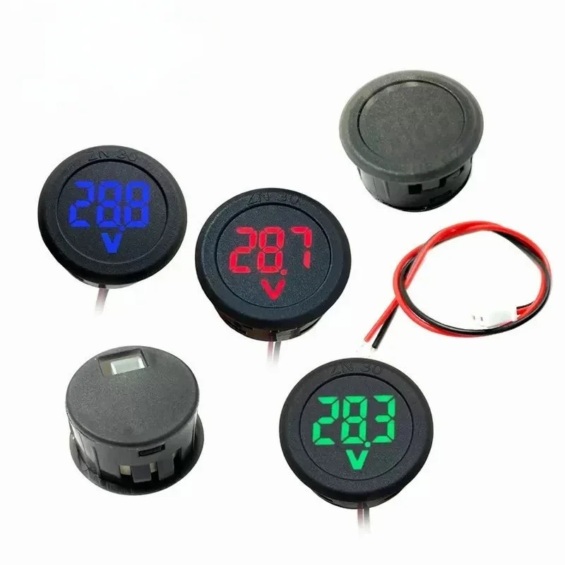 10 шт., 4-100 В постоянного тока, светодиодный цифровой дисплей, круглый двухпроводной вольтметр, цифровой вольтметр постоянного тока, головной дисплей, защита от обратного подключения
10 шт., 4-100 В постоянного тока, светодиодный цифровой дисплей, круглый двухпроводной вольтметр, цифровой вольтметр постоянного тока, головной дисплей, защита от обратного подключения