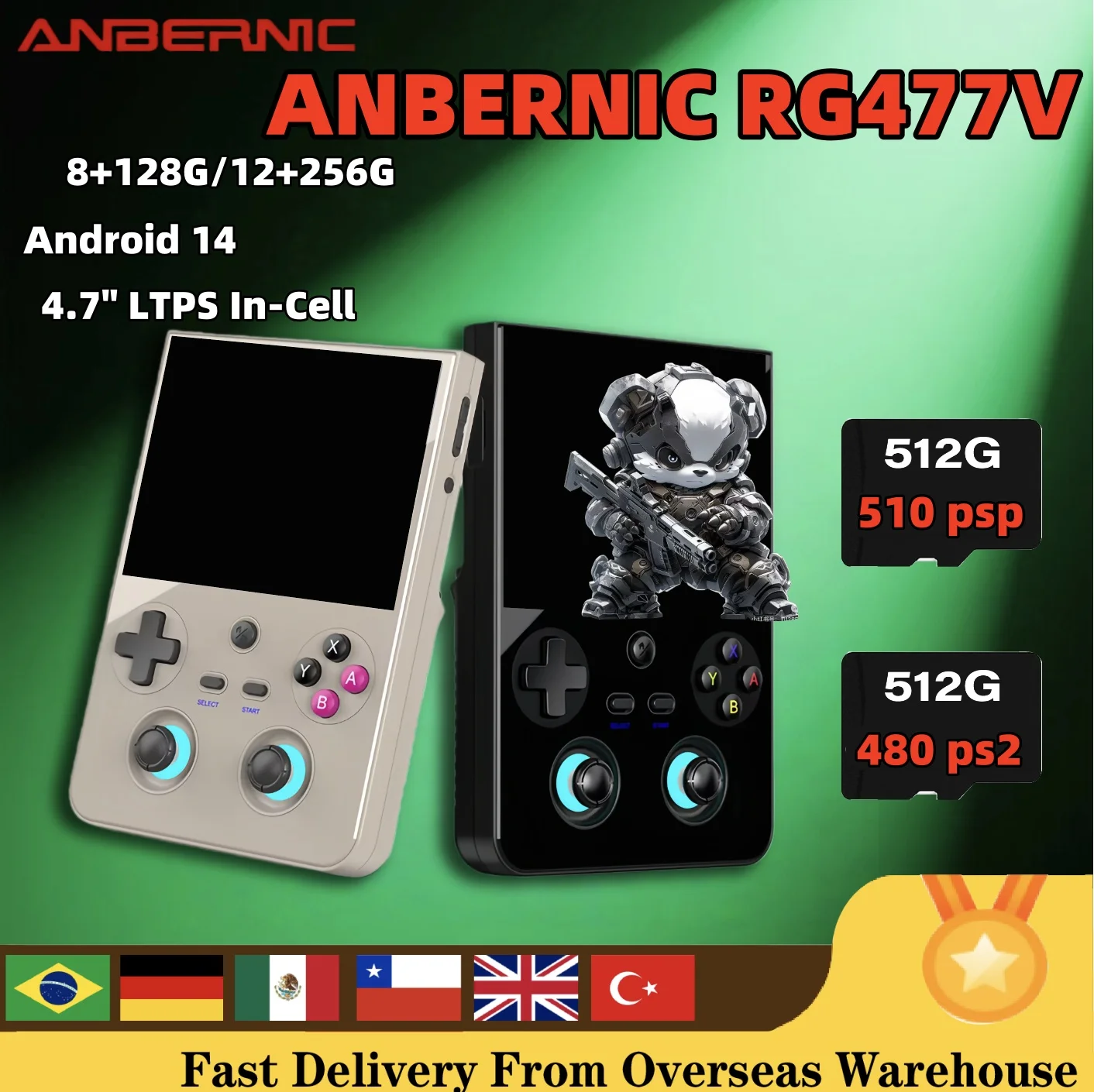ANBERNIC RG477V Handheld Game Console Video Player Android 14 4.7" LTPS In-Cell DSP Sound Effect Support AI RixelHK PSP Ps2
ANBERNIC RG477V Handheld Game Console Video Player Android 14 4.7" LTPS In-Cell DSP Sound Effect Support AI RixelHK PSP Ps2