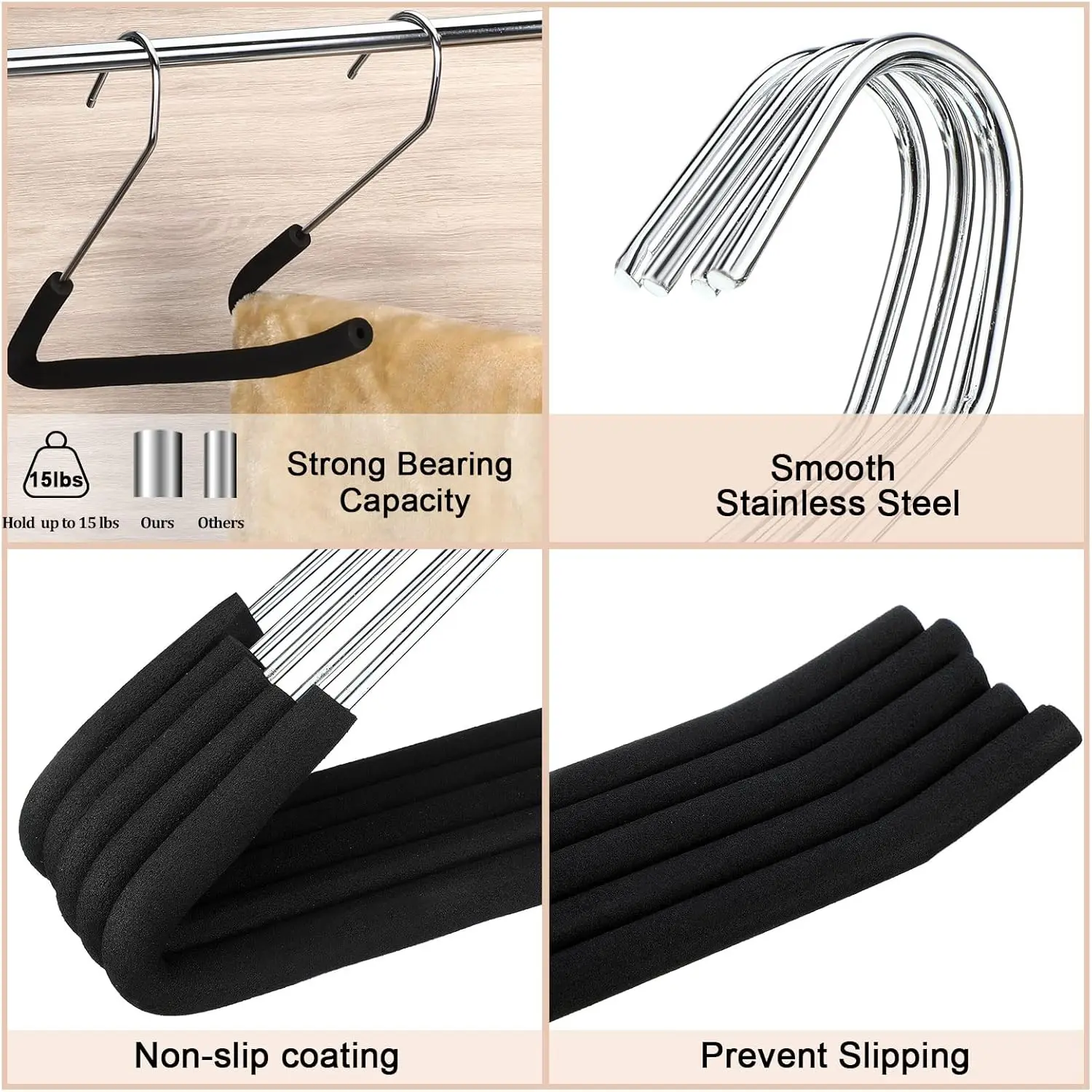 Open Ended Padded Pants Hangers Non Slip Foam Sponge Coated Pant Hangers For Men And Women Plating Anti Rust Chrome Metal For
Open Ended Padded Pants Hangers Non Slip Foam Sponge Coated Pant Hangers For Men And Women Plating Anti Rust Chrome Metal For