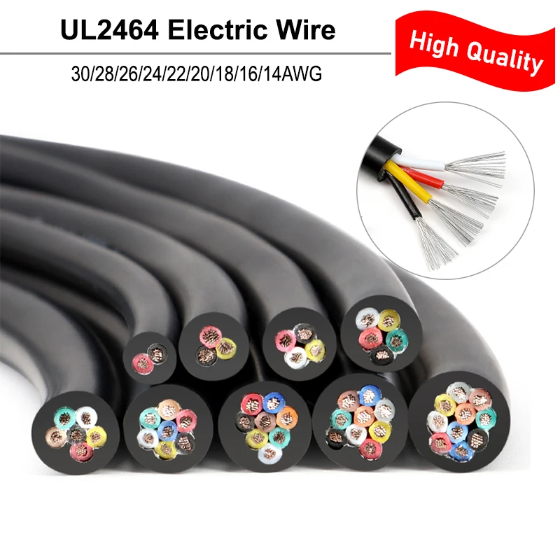 2~10M UL2464 Electric Wire Cable 30 - 14AWG Electronic Speaker Audio Wire 2 3 4 5 6 7 8 9 10 Cores Insulated USB Extension Cable
2~10M UL2464 Electric Wire Cable 30 - 14AWG Electronic Speaker Audio Wire 2 3 4 5 6 7 8 9 10 Cores Insulated USB Extension Cable