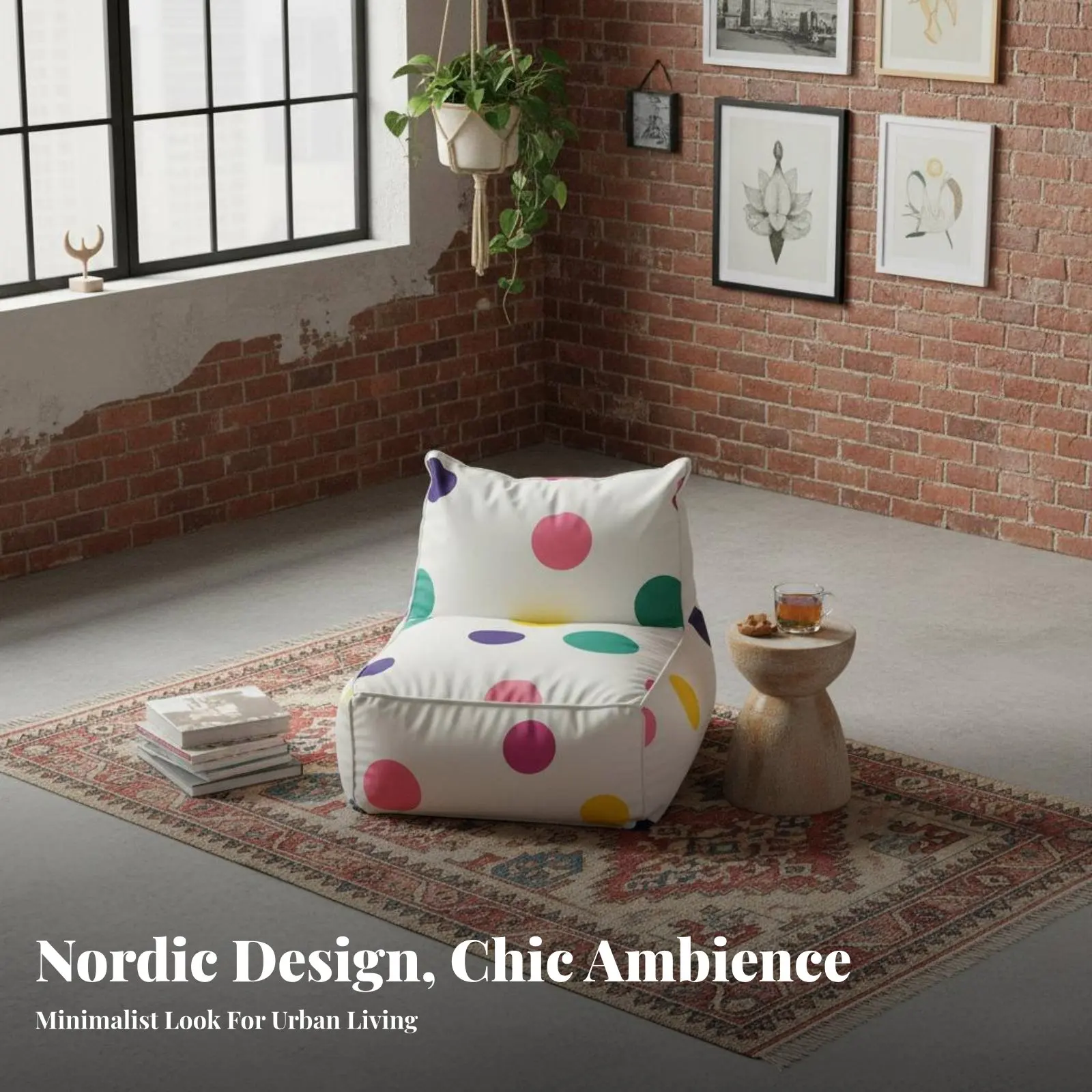 Spotted Pattern Lounge Chair Nordic Design Giant Soft Lounger Snug Comfortable for Adults, Students, Living Room, Perusing Nook
Spotted Pattern Lounge Chair Nordic Design Giant Soft Lounger Snug Comfortable for Adults, Students, Living Room, Perusing Nook