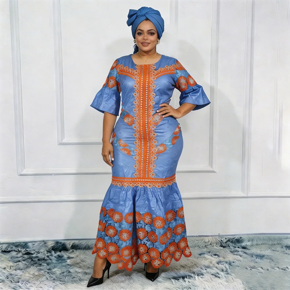 African Party Long Dresses for Women 2026 Plus Size Luxury Bazin Embroidery Robe Elegant Turkey Muslim Wedding Evening Gown
African Party Long Dresses for Women 2026 Plus Size Luxury Bazin Embroidery Robe Elegant Turkey Muslim Wedding Evening Gown