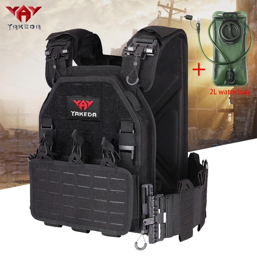YAKEDA outdoor adventure vest modular mounting quick release design with 2L water bag
YAKEDA outdoor adventure vest modular mounting quick release design with 2L water bag