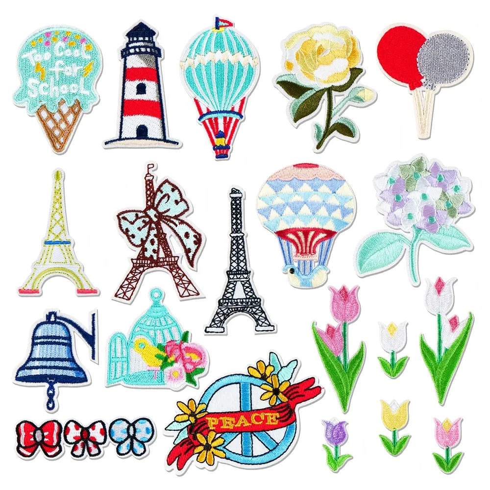 Elegant Tulip Embroidery Patch Hot Air Balloon Stickers Eiffel Tower Design Iron on Patchesfor DIY Crafts Accessories Appliques
Elegant Tulip Embroidery Patch Hot Air Balloon Stickers Eiffel Tower Design Iron on Patchesfor DIY Crafts Accessories Appliques