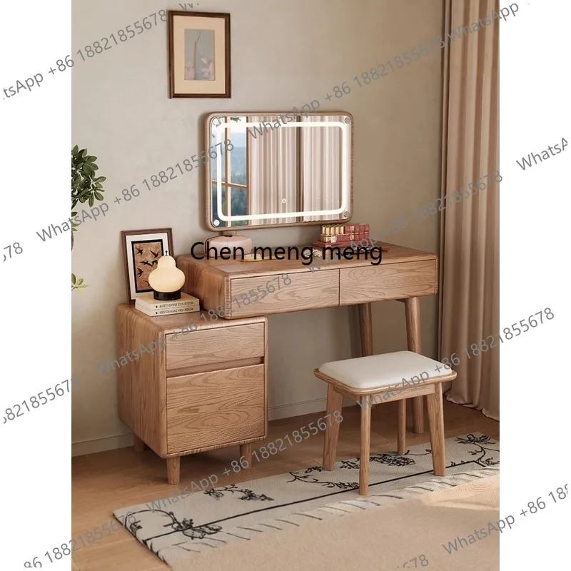 Ash wood solid wood dressing table makeup mirror simplified makeup study all-in-one table
Ash wood solid wood dressing table makeup mirror simplified makeup study all-in-one table