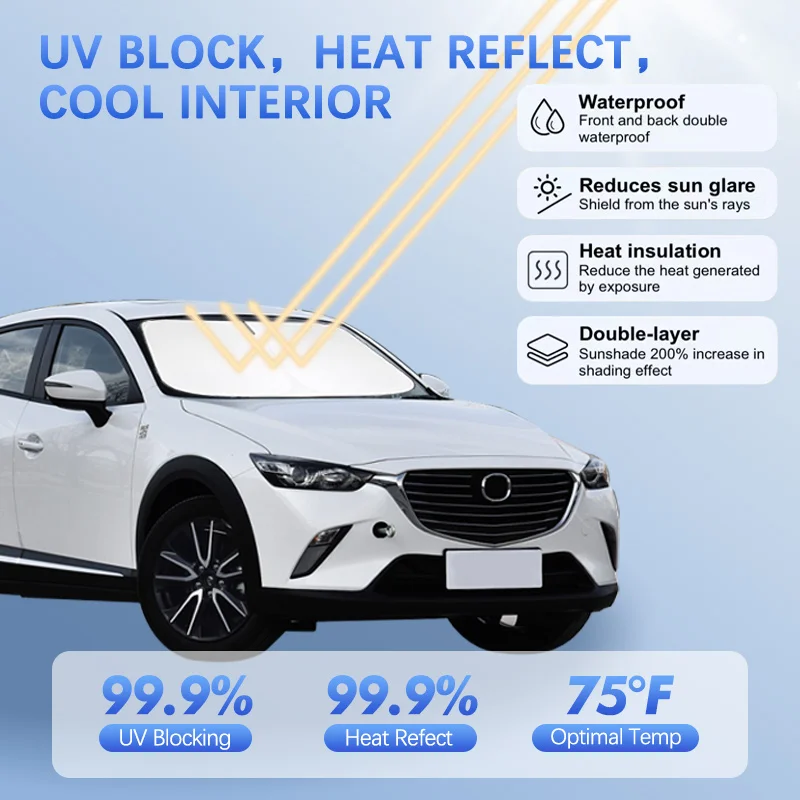 Car Windshield Sun Shade For Mazda CX3 Axela Atenza CX4 CX5 Sunshade Sun Visor Protector Blocks UV Rays Summer Car Accessories
Car Windshield Sun Shade For Mazda CX3 Axela Atenza CX4 CX5 Sunshade Sun Visor Protector Blocks UV Rays Summer Car Accessories