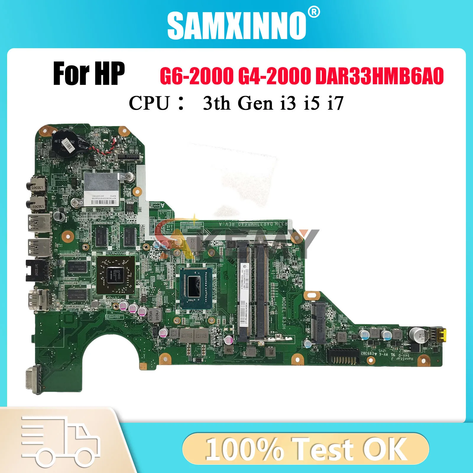 DAR33HMB6A0 Laptop Motherboard For HP Pavilion G4-2000 G6-2000 With i3 CPU 100% Fully Tested
DAR33HMB6A0 Laptop Motherboard For HP Pavilion G4-2000 G6-2000 With i3 CPU 100% Fully Tested