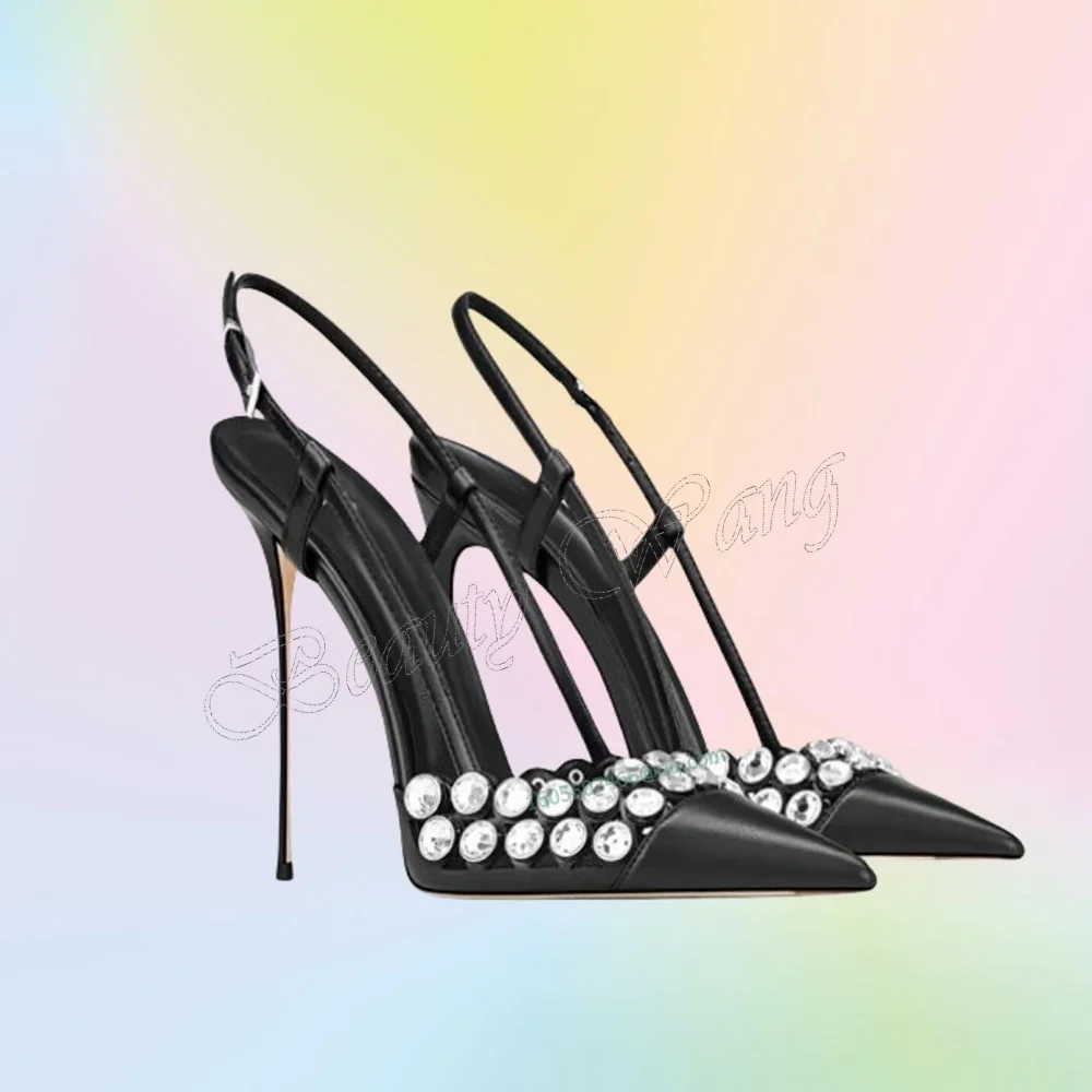 Black Crystal Decor Pumps Cut Back Stilettos Heels Pointed Toe Thin High Shoes for Women Wedding Shoes 2025 Zapatillas Mujer
Black Crystal Decor Pumps Cut Back Stilettos Heels Pointed Toe Thin High Shoes for Women Wedding Shoes 2025 Zapatillas Mujer