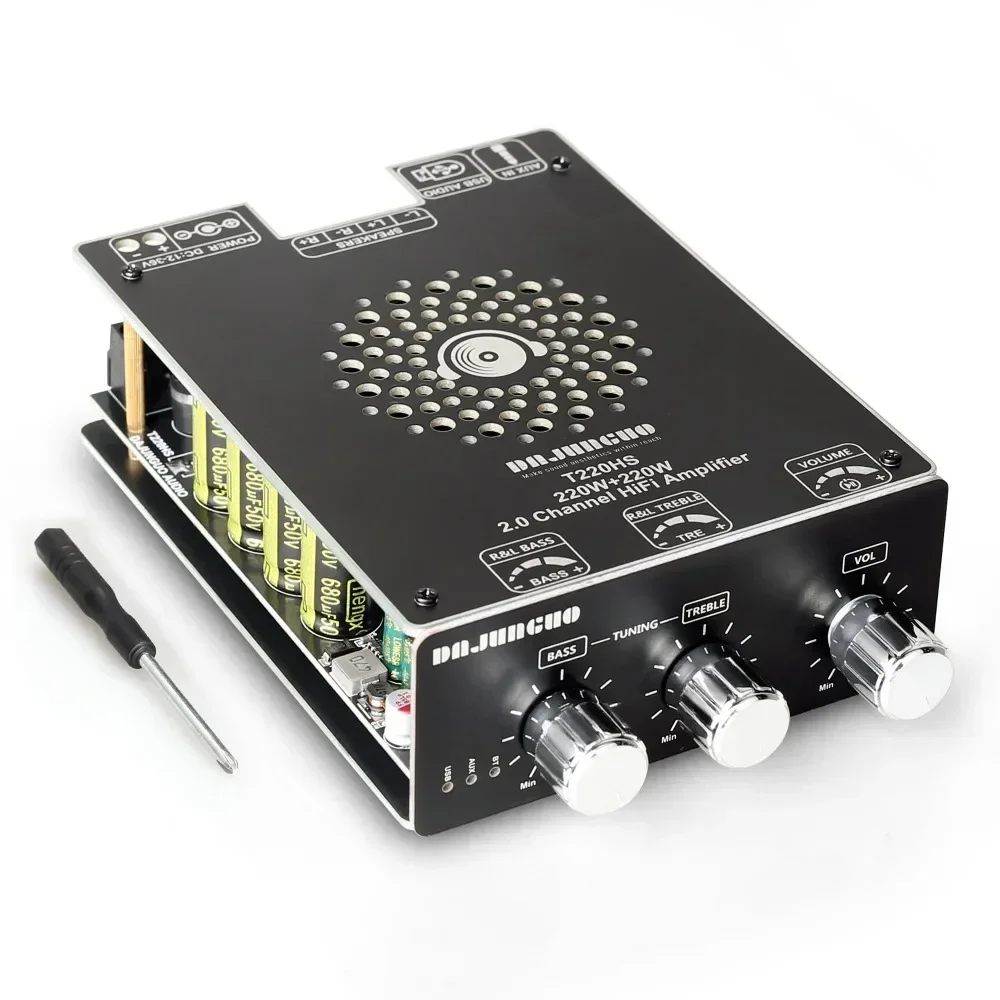 T220H 220W*2 Fever Level Lossless BT Audio Amplifier Board Module Stereo High And Low Frequency Adjustment Tpa3251
T220H 220W*2 Fever Level Lossless BT Audio Amplifier Board Module Stereo High And Low Frequency Adjustment Tpa3251
