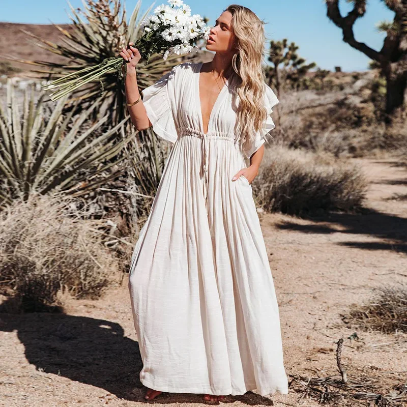 2025 Spring Summer New Button Waist Rope Long Skirt Cardigan Holiday Beach Coat Sunscreen Coat Long Skirt Bikini Blouse Women 9
2025 Spring Summer New Button Waist Rope Long Skirt Cardigan Holiday Beach Coat Sunscreen Coat Long Skirt Bikini Blouse Women 9