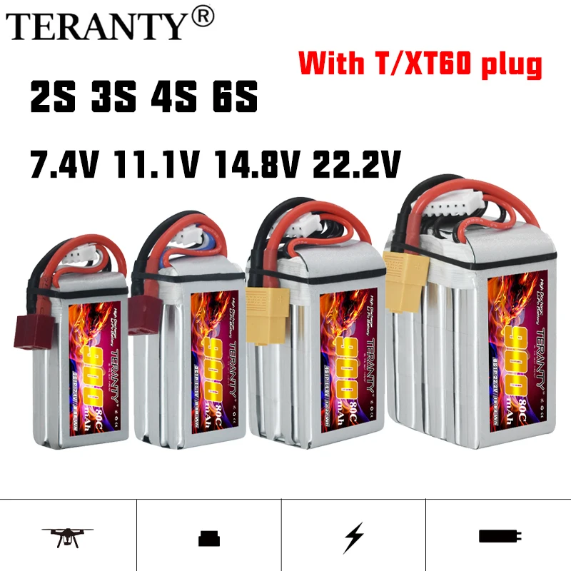 2 шт. аккумулятора TERANTY 2S 3S 4S 6S 7.4V 11.1V 14.8V 22.2V 900mAh 80C с разъемом XT60 для квадрокоптеров, БПЛА, FPV-вертолетов
2 шт. аккумулятора TERANTY 2S 3S 4S 6S 7.4V 11.1V 14.8V 22.2V 900mAh 80C с разъемом XT60 для квадрокоптеров, БПЛА, FPV-вертолетов
