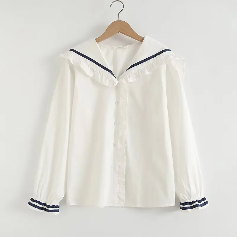 Белая блузка высокого качества, рубашка с кукольным воротником, клетчатые рубашки, женские повседневные женские осенние блузки с оборками и длинными рукавами, милые блузки в консервативном стиле
Белая блузка высокого качества, рубашка с кукольным воротником, клетчатые рубашки, женские повседневные женские осенние блузки с оборками и длинными рукавами, милые блузки в консервативном стиле