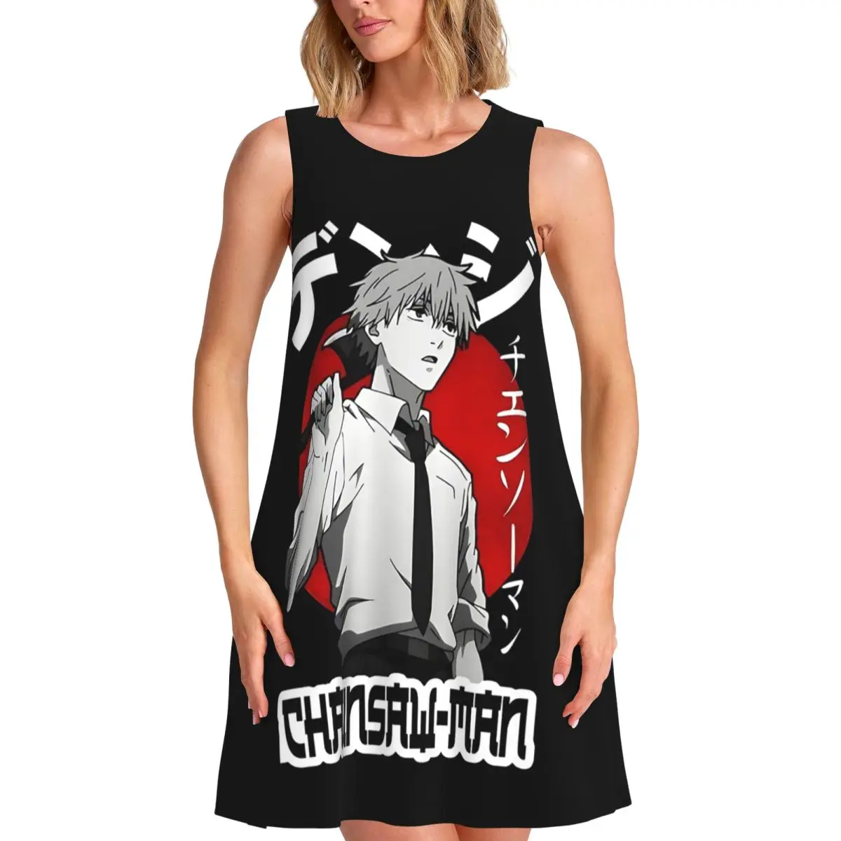 Pochita Ramen Chainsaw Man Anime Summer Women Short Sleeve Dress Elegant Sleeveless Round Neck Loose Dresses Street Robe
Pochita Ramen Chainsaw Man Anime Summer Women Short Sleeve Dress Elegant Sleeveless Round Neck Loose Dresses Street Robe