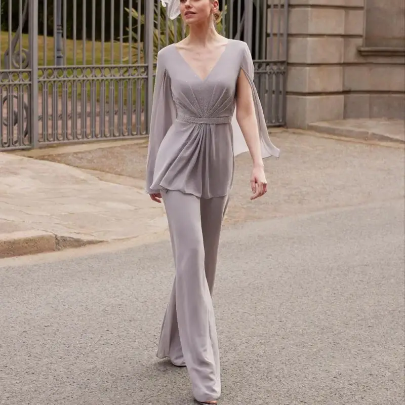 2023 Jumpsuits Plus Size Mother Of The Bride Dresses A-Line Chiffon 3/4 Sleeve Long Groom Mother Dresses For Weddings
2023 Jumpsuits Plus Size Mother Of The Bride Dresses A-Line Chiffon 3/4 Sleeve Long Groom Mother Dresses For Weddings
