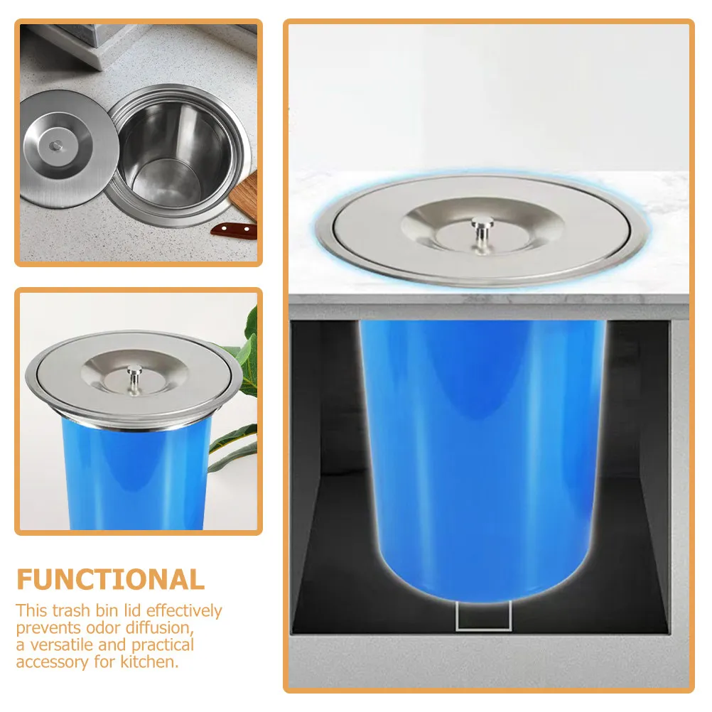 1Set Stainless Steel Recessed Trash Can Lid Practical Kitchen Garbage Bin Cover Countertop Trash Bin Lid Kitchen Trashcan Cover
1Set Stainless Steel Recessed Trash Can Lid Practical Kitchen Garbage Bin Cover Countertop Trash Bin Lid Kitchen Trashcan Cover