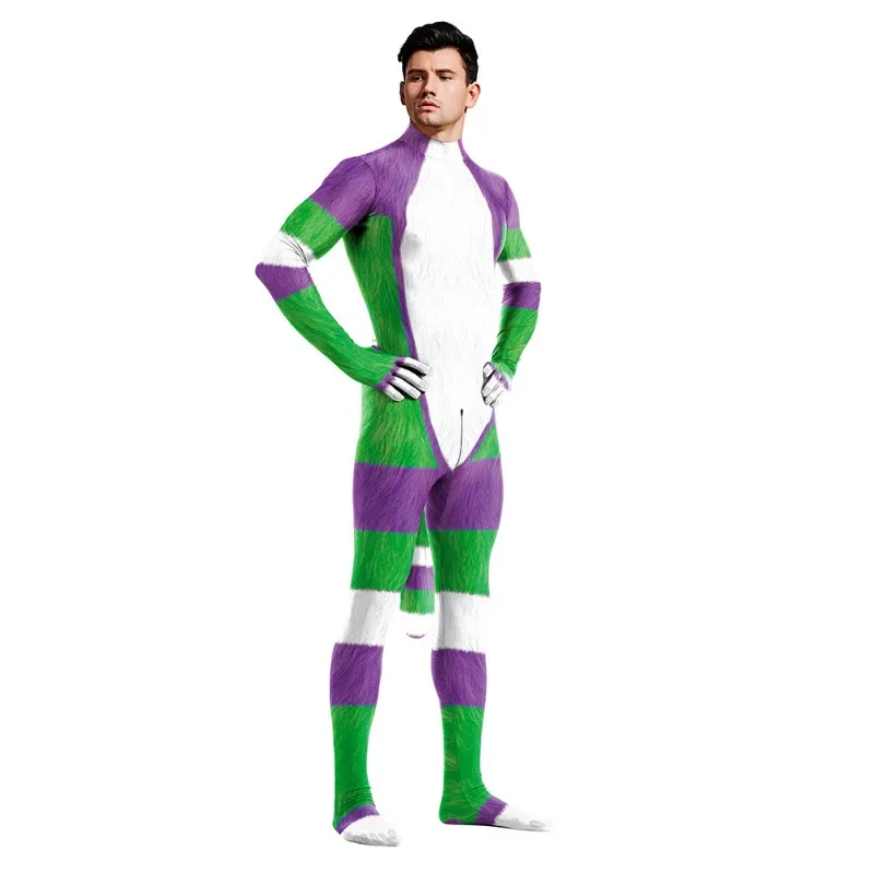 Cat Print Zentai Suit 3D Striped Jumpsuit with Tail Bodysuit Halloween Cosplay Costume Theme Party Role Playing Outfits for Men
Cat Print Zentai Suit 3D Striped Jumpsuit with Tail Bodysuit Halloween Cosplay Costume Theme Party Role Playing Outfits for Men