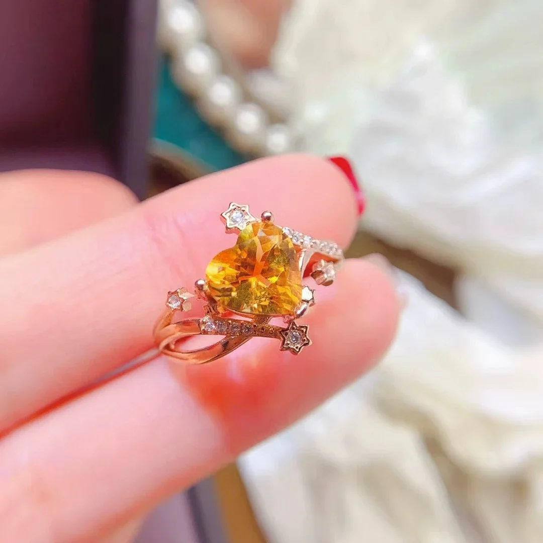 Кольцо с кристаллами в форме сердца для повседневного ношения, кольцо с натуральным цитрином 8 мм, серебро 925 пробы, ювелирные изделия с цитрином и позолотой 18 карат
Кольцо с кристаллами в форме сердца для повседневного ношения, кольцо с натуральным цитрином 8 мм, серебро 925 пробы, ювелирные изделия с цитрином и позолотой 18 карат