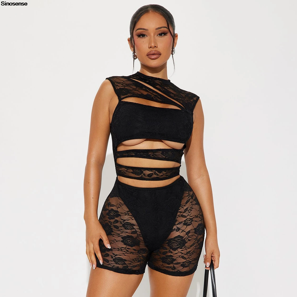 Women's Floral Lace See Through Sheer Mesh Romper Sexy Sleeveless Cut Out Slim Boodycon Jumpsuit Y2K Night Club Party Outfits
Women's Floral Lace See Through Sheer Mesh Romper Sexy Sleeveless Cut Out Slim Boodycon Jumpsuit Y2K Night Club Party Outfits