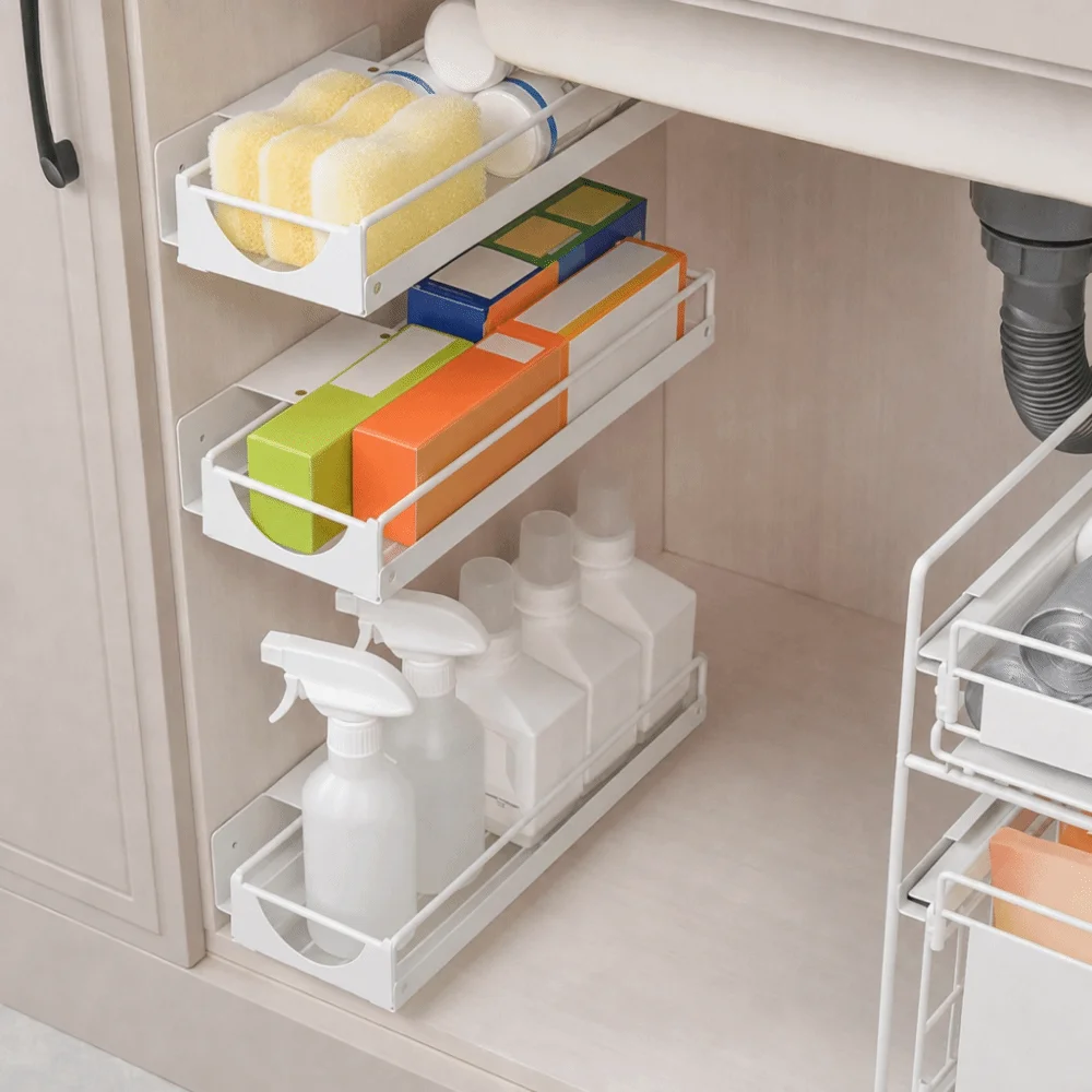 Carbon Steel Narrow Storage Rack Punch Free Wall Mounted Sliding Storage Rack Space Saving Under Sink Organizer Pantry
Carbon Steel Narrow Storage Rack Punch Free Wall Mounted Sliding Storage Rack Space Saving Under Sink Organizer Pantry
