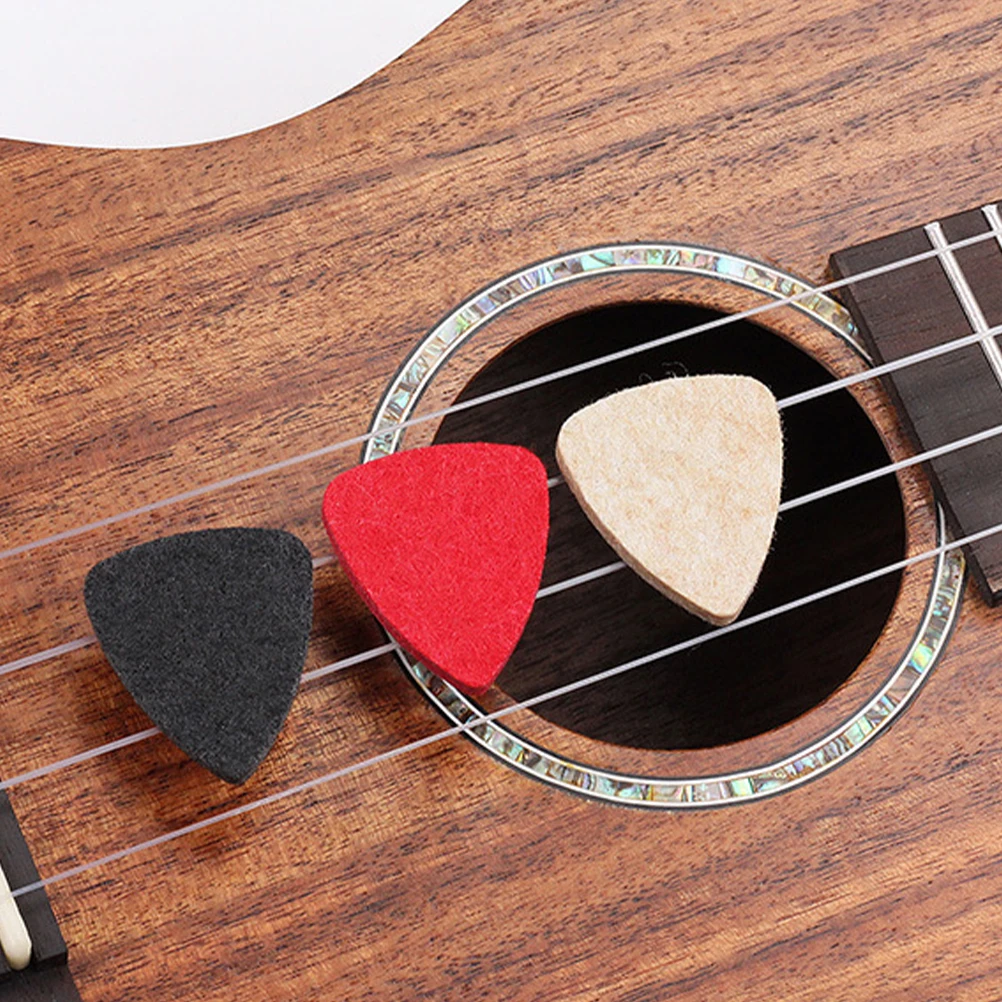 3 Pcs Wool Felt Picks Finger Stringed Instrument Ukulele Unique Guitar Plectrums Black
3 Pcs Wool Felt Picks Finger Stringed Instrument Ukulele Unique Guitar Plectrums Black