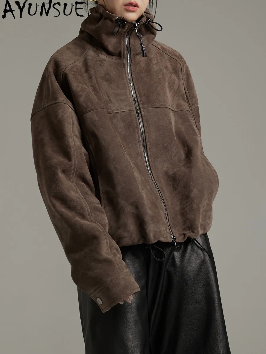 AYUNSUE Real Leather Jacket Women Clothing Short Style Top Layer Sheepskin Coat Woman Fall Brown Coffee Fashion Jaqueta De Couro
AYUNSUE Real Leather Jacket Women Clothing Short Style Top Layer Sheepskin Coat Woman Fall Brown Coffee Fashion Jaqueta De Couro