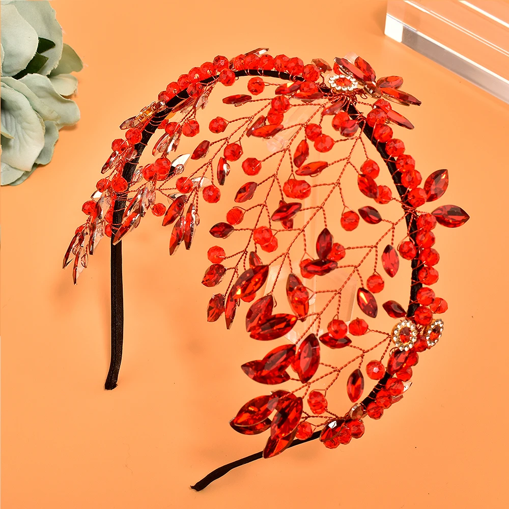 DZ228 Crystal Bridal Headband Red Wedding Hair Accessories Women Headpiece Tiara Rhinestones Party Head Hoop Bride Headwear
DZ228 Crystal Bridal Headband Red Wedding Hair Accessories Women Headpiece Tiara Rhinestones Party Head Hoop Bride Headwear