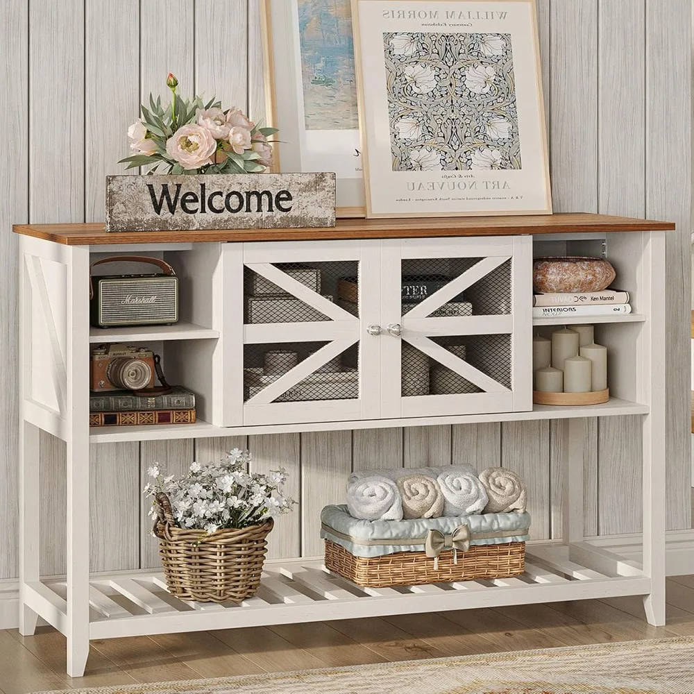 Farmhouse Sofa Table with Adjustable Storage Shelf,Console Table for Entryway, Hallway,Living Room, Behind Couch Table
Farmhouse Sofa Table with Adjustable Storage Shelf,Console Table for Entryway, Hallway,Living Room, Behind Couch Table