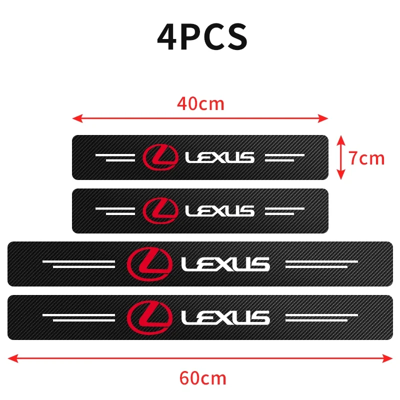 Emblems Carbon Fiber Leather Car Door Sill Protection Strip Decorative Car Accessories For Lexus F SPORT GX460 Ct200h IS250 ES 2
Emblems Carbon Fiber Leather Car Door Sill Protection Strip Decorative Car Accessories For Lexus F SPORT GX460 Ct200h IS250 ES 2