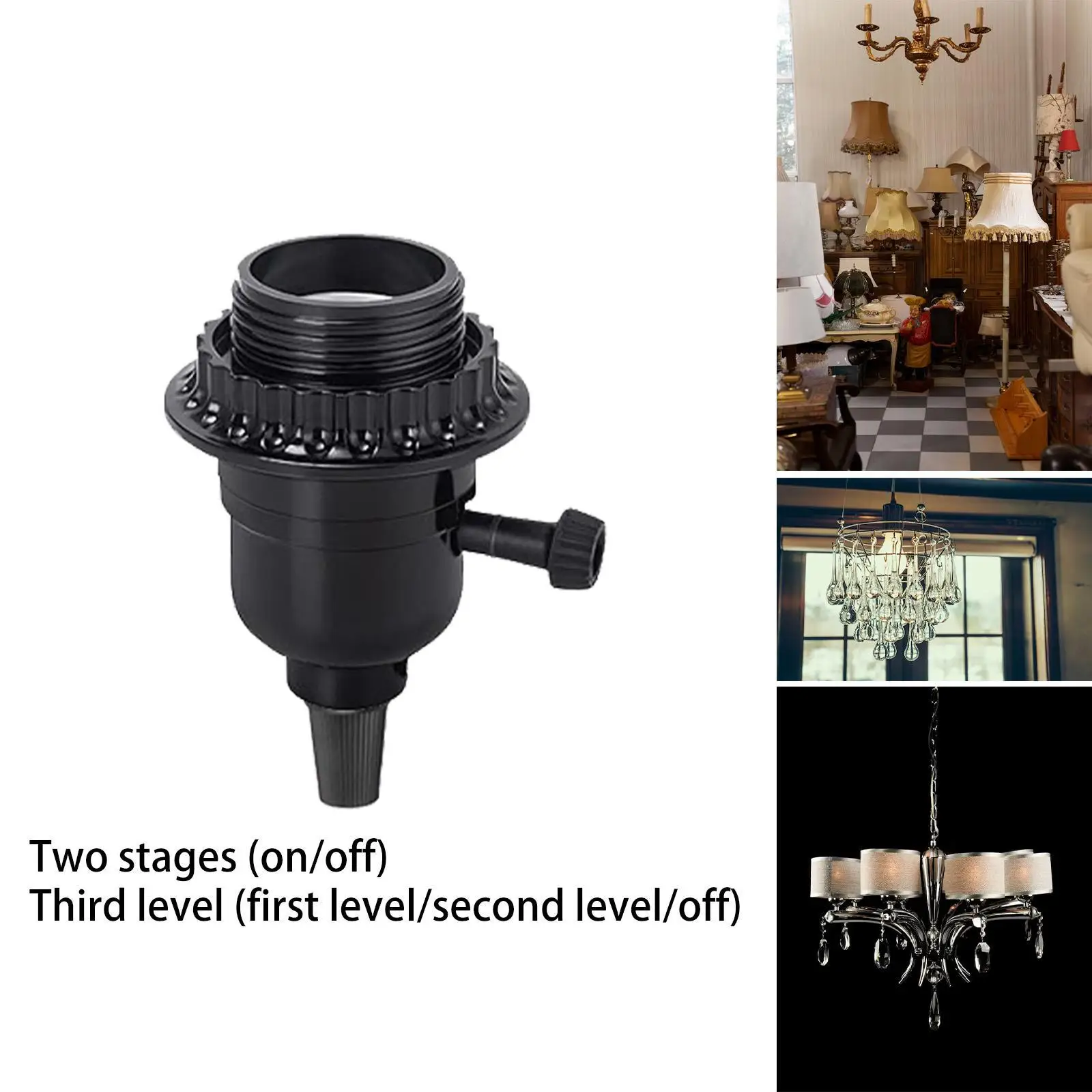 Патрон лампы E27 для простой установки с резьбовой лампочкой для стола и
Патрон лампы E27 для простой установки с резьбовой лампочкой для стола и