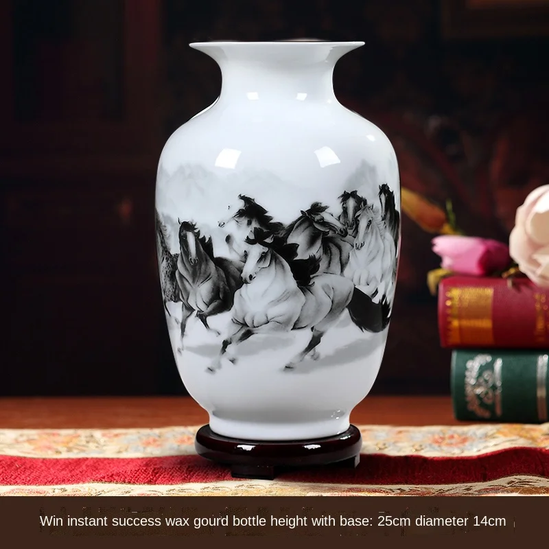 Ceramic Vase Decoration Living Room Flower Arrangement Home Modern Chinese Small Decorations Blue and White Porcelain
Ceramic Vase Decoration Living Room Flower Arrangement Home Modern Chinese Small Decorations Blue and White Porcelain