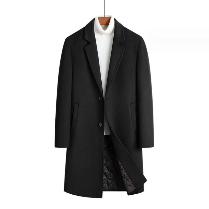 New Medium Length Wool Blend Overcoat Men Solid Color Loose Casual Windproof Wool Coat Luxury V-neck Side Pockets Coat Male
New Medium Length Wool Blend Overcoat Men Solid Color Loose Casual Windproof Wool Coat Luxury V-neck Side Pockets Coat Male