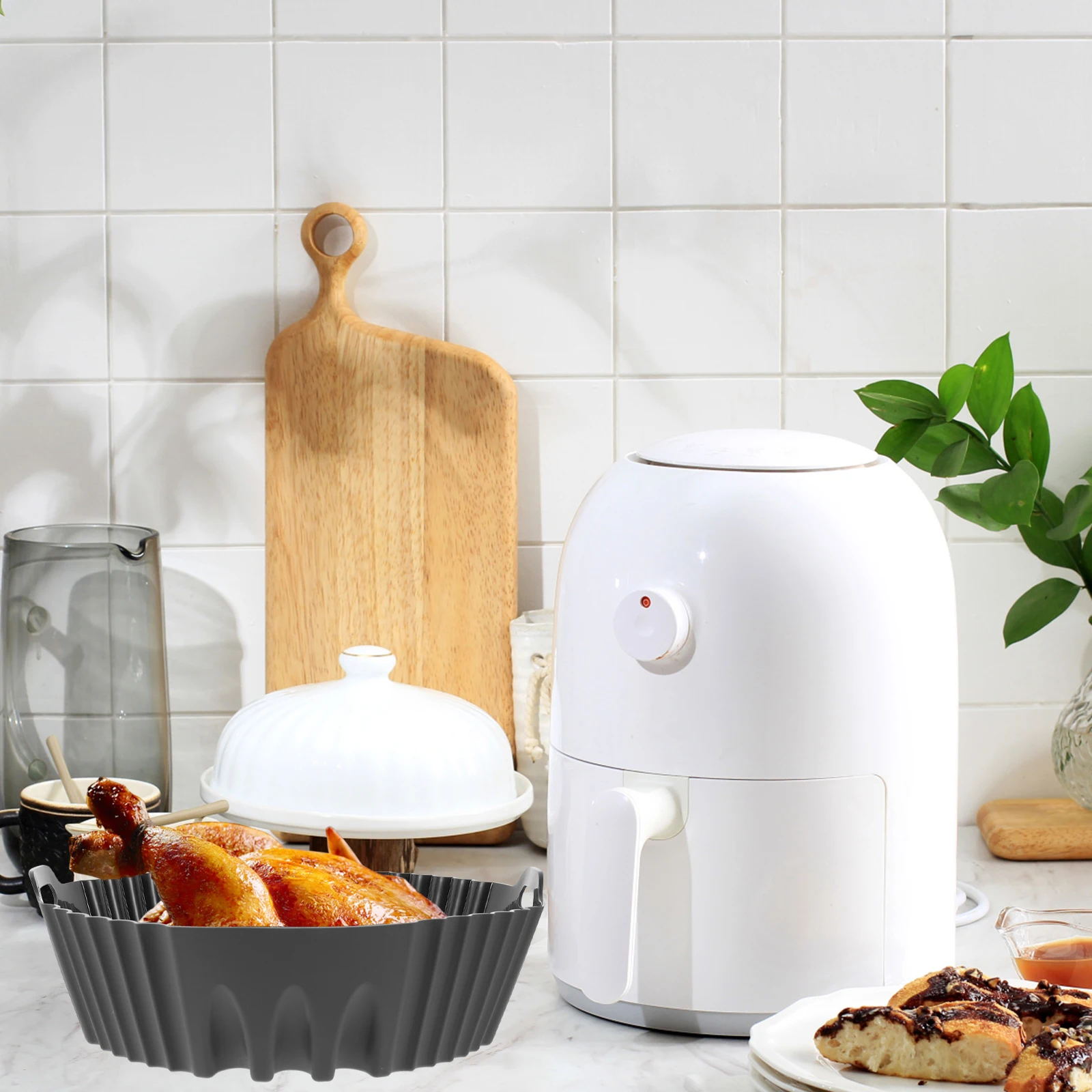 Reusable Silicone Liner for Air Fryer Dishwasher Safe Non Stick Baking Mat Fits Most Air Fryer Models Kitchen Essential
Reusable Silicone Liner for Air Fryer Dishwasher Safe Non Stick Baking Mat Fits Most Air Fryer Models Kitchen Essential