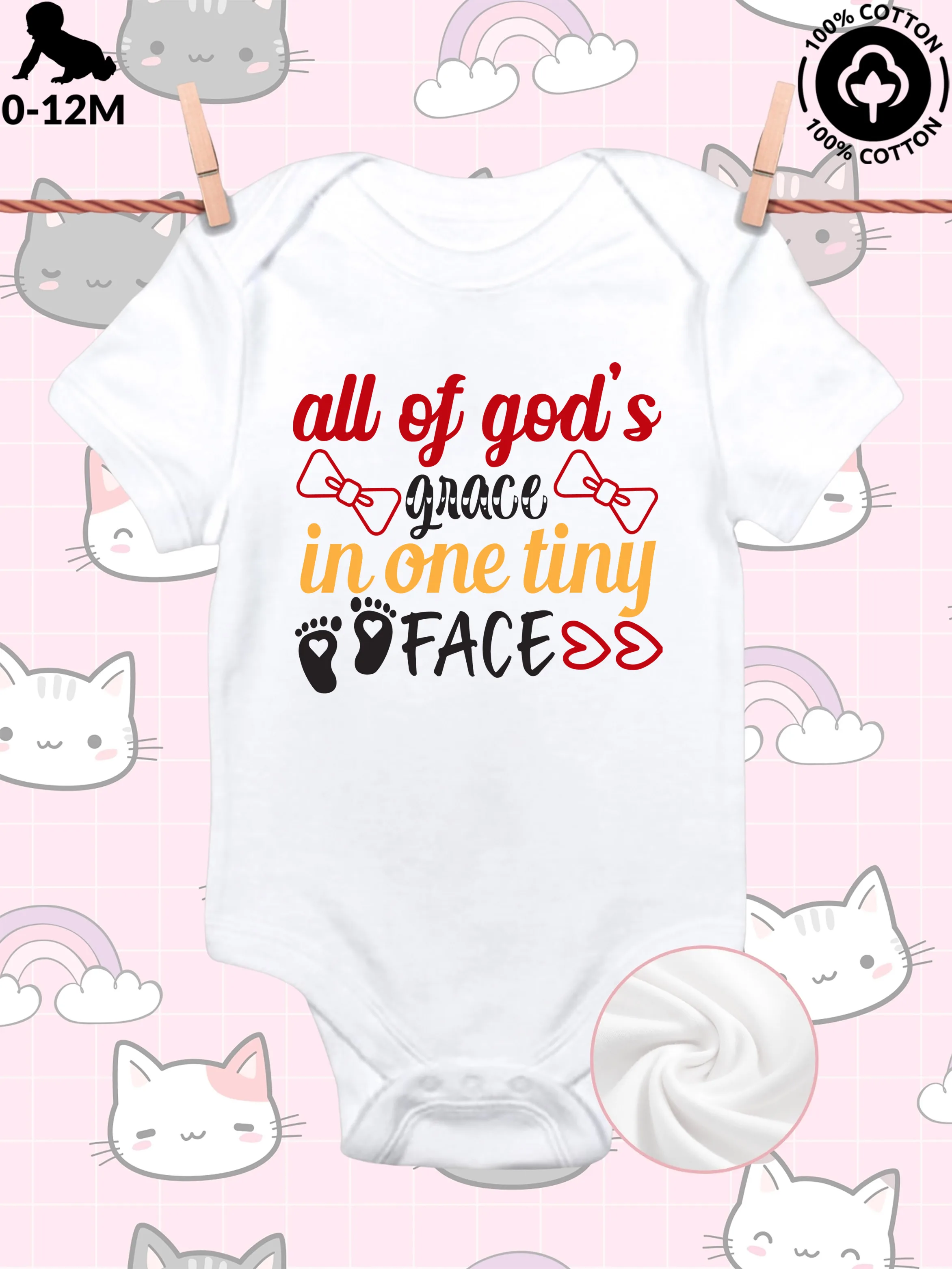 Комбинезон для ползания унисекс All Of God's Grace, из чистого хлопка, мягкий, всесезонный, белый, 190 г/м²
Комбинезон для ползания унисекс All Of God's Grace, из чистого хлопка, мягкий, всесезонный, белый, 190 г/м²