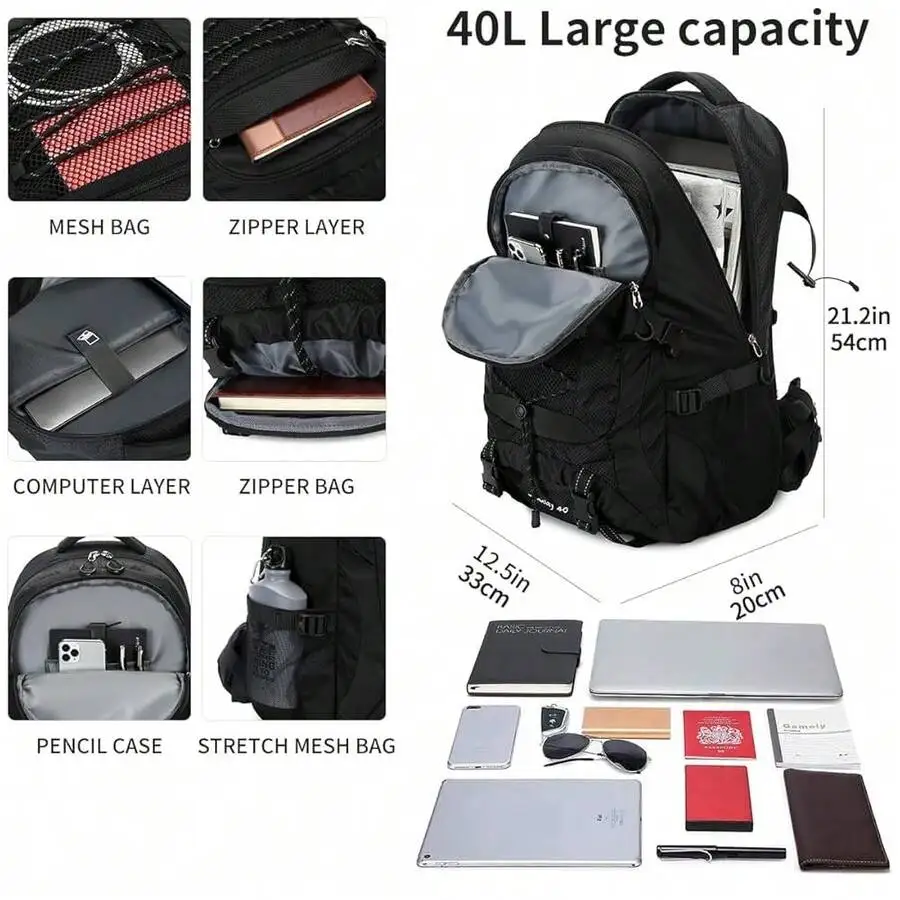 40L Waterproof Lightweight Backpack For Travel Sports Camping Men Women
40L Waterproof Lightweight Backpack For Travel Sports Camping Men Women