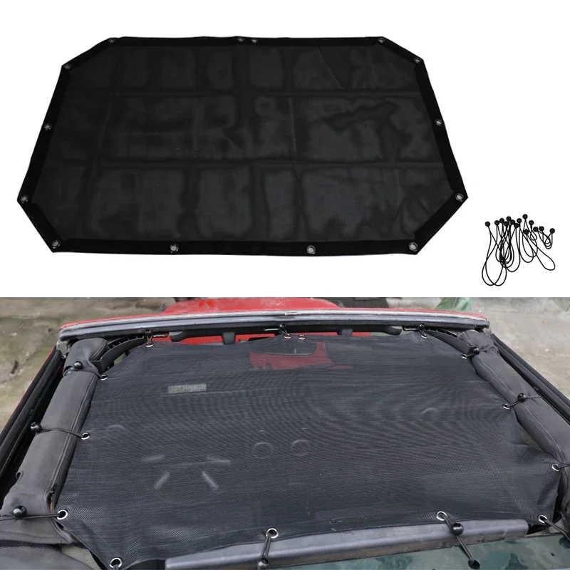 Sunshade Roof Shade Net Top Cover UV Protection Black 1 Set for-Jeep Wrangler Unlimited JK 2 Doors
Sunshade Roof Shade Net Top Cover UV Protection Black 1 Set for-Jeep Wrangler Unlimited JK 2 Doors