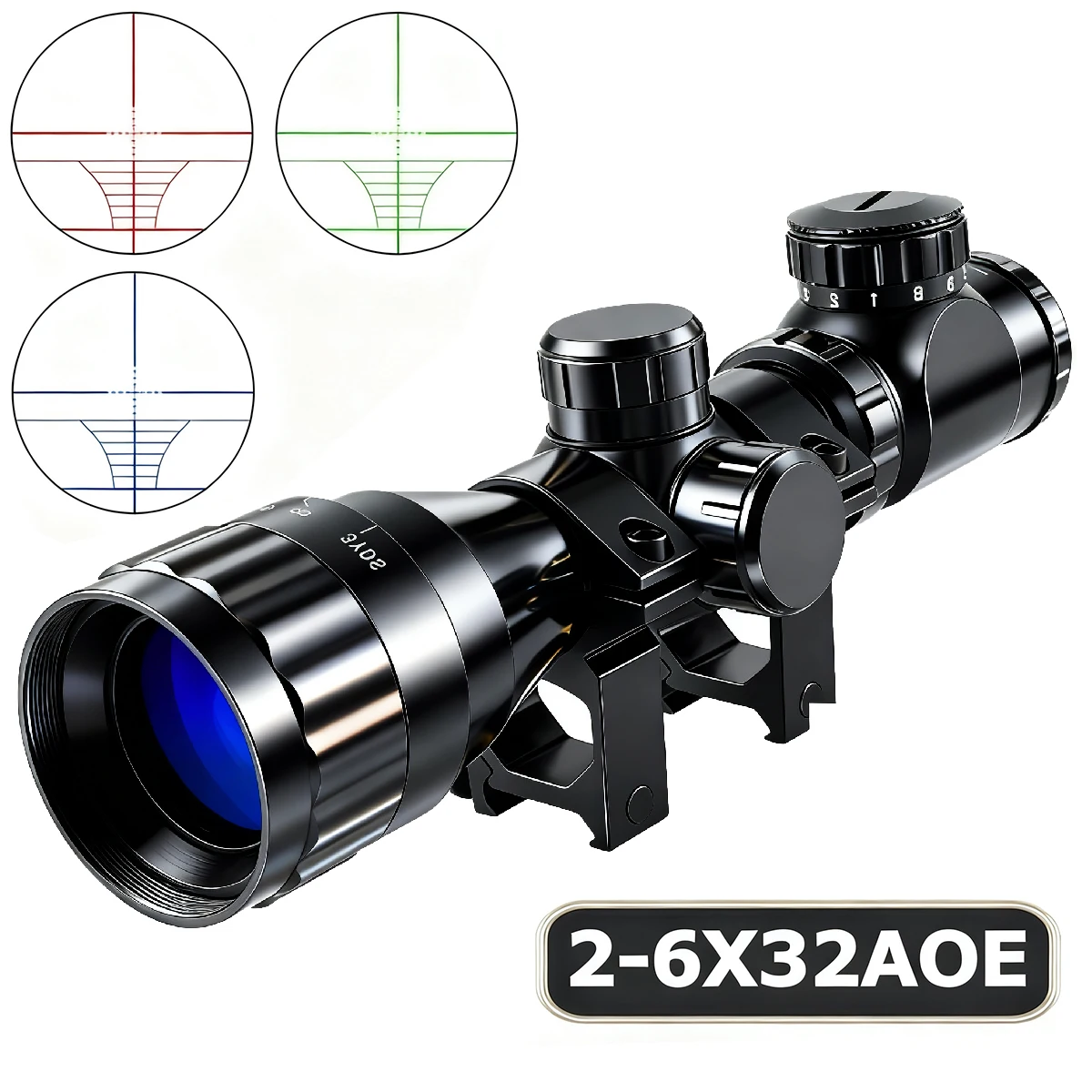 Tactical 2-6x32 Scopes Crossbow Short Tri-Illuminated Optics Collimator Riflescope Tactical Airsoft Optic Scope for Hunting
Tactical 2-6x32 Scopes Crossbow Short Tri-Illuminated Optics Collimator Riflescope Tactical Airsoft Optic Scope for Hunting