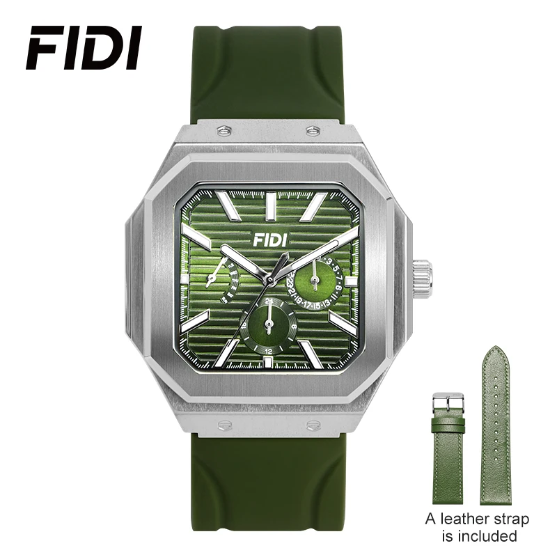 FIDI Men Square Chronograph Watch Multifunction 3ATM Waterproof Silicone Strap Sport Business Wristwatch
FIDI Men Square Chronograph Watch Multifunction 3ATM Waterproof Silicone Strap Sport Business Wristwatch