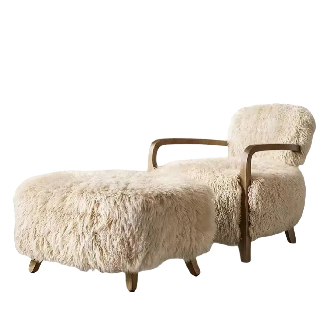 Nordic modern solid wood retro long hair single armchair living room lazy leisure modern chair
Nordic modern solid wood retro long hair single armchair living room lazy leisure modern chair