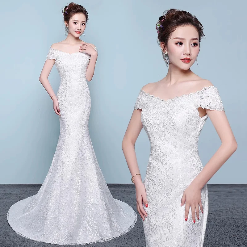 XXN-054B#Waist Cinching Fish Tail Dress 2025 New Palace Bride Slimming Wedding Dress With One Shoulder Cheap Wholesale China
XXN-054B#Waist Cinching Fish Tail Dress 2025 New Palace Bride Slimming Wedding Dress With One Shoulder Cheap Wholesale China