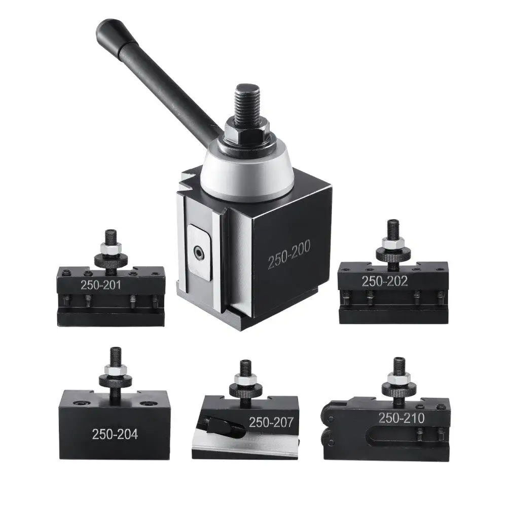 Adjustable Tool Post Set 6 Pcs Lathe Tool Holder Set for Mini Lathe for 10 -15 Swing
Adjustable Tool Post Set 6 Pcs Lathe Tool Holder Set for Mini Lathe for 10 -15 Swing