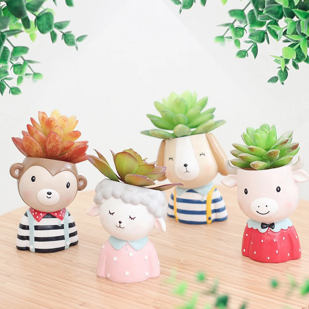 Mini Succulent Pot Cute Animal Resin Planter Small Flower Pot for Interior Decorative Flowerpot Display
Mini Succulent Pot Cute Animal Resin Planter Small Flower Pot for Interior Decorative Flowerpot Display