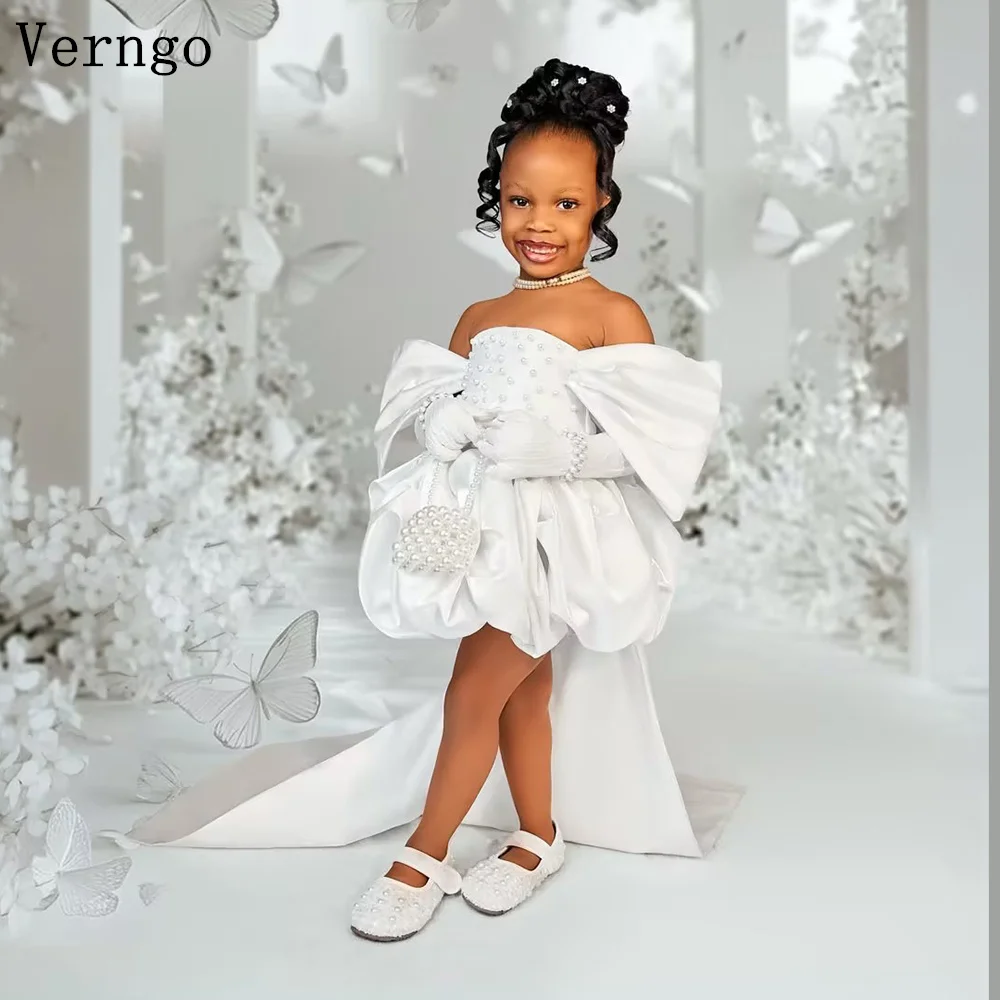 Verngo lvory Satin Girl Flower Dress Strapless Pearls A Line Cape Birthday Party Dress Celebrity Kid Dress Eid Customized
Verngo lvory Satin Girl Flower Dress Strapless Pearls A Line Cape Birthday Party Dress Celebrity Kid Dress Eid Customized